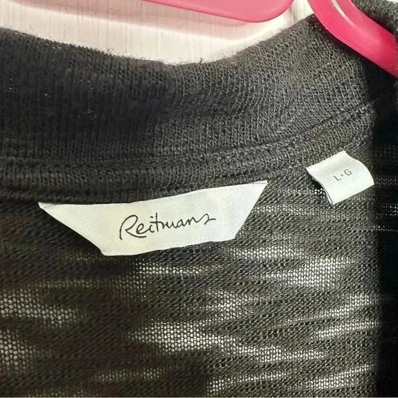 Reitmans Cardigan 3/4 Sleeves Boxy Black Size Large - Picture 2 of 16